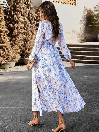 Long Sleeved Chiffon Dress