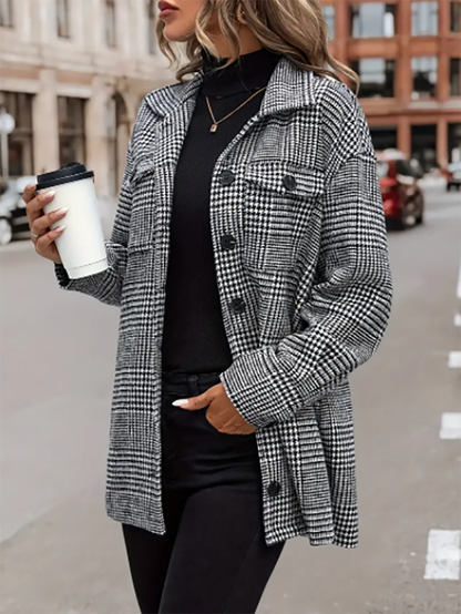 Plaid Flap Pocket Jacket